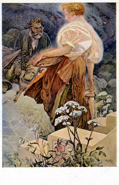 „Boldogok az irgalmasok, mert irgalmasságot nyernek”, 1906 alkotó: Alphonse Mucha