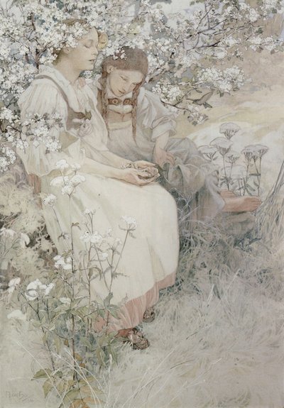 Boldogok a tisztaszívűek: mert ők meglátják az Istent, 1906 alkotó: Alphonse Mucha