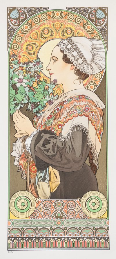 Chardon de Grève. Bogáncs a homokból, 1902. alkotó: Alphonse Mucha