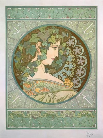 borostyán alkotó: Alphonse Mucha