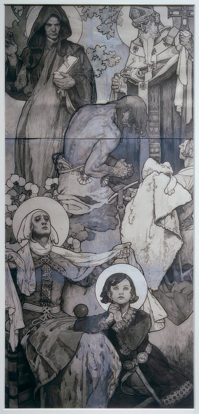 Szt. Vitus ablaka Prágában alkotó: Alphonse Mucha