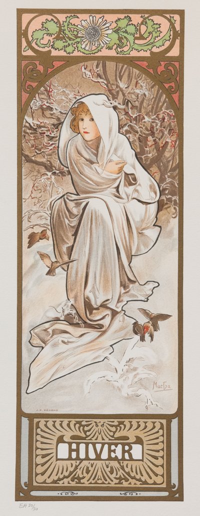 Évszakok. tél, 1897. alkotó: Alphonse Mucha