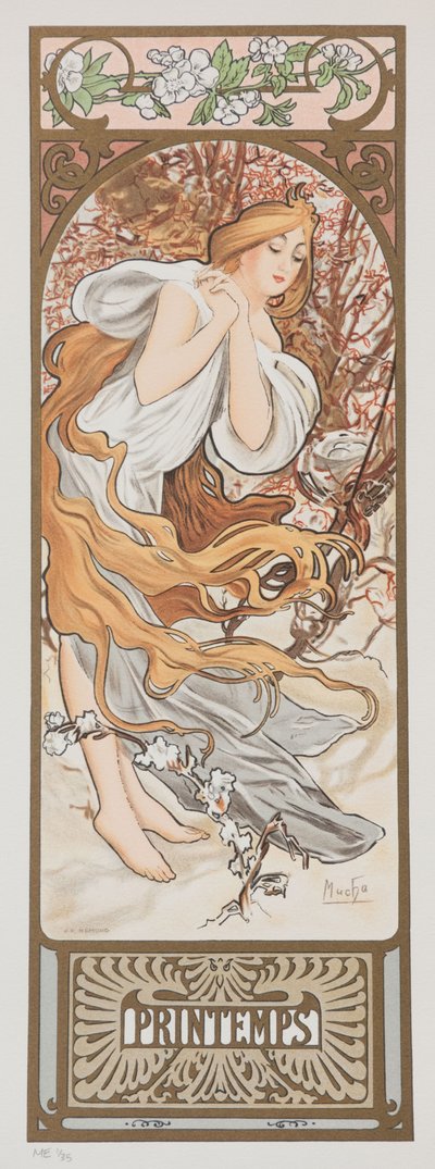 Évszakok. 1897 tavasz. alkotó: Alphonse Mucha