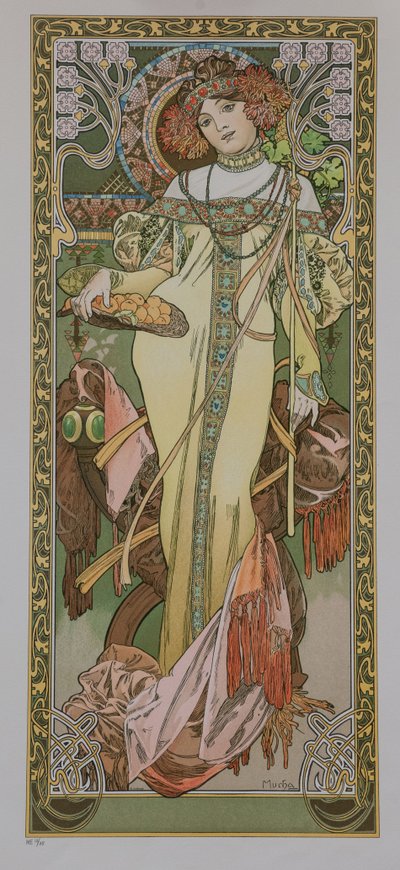 A négy évszak: 1900 ősz. alkotó: Alphonse Mucha