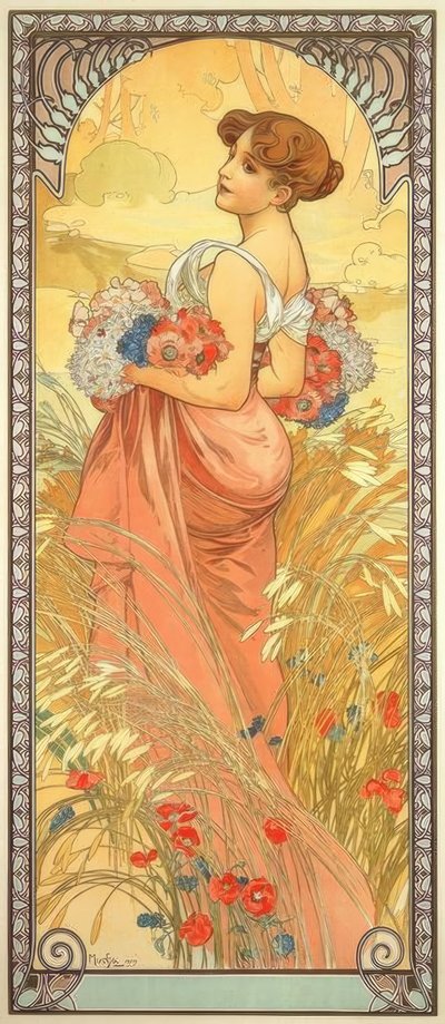 Nyár alkotó: Alphonse Mucha