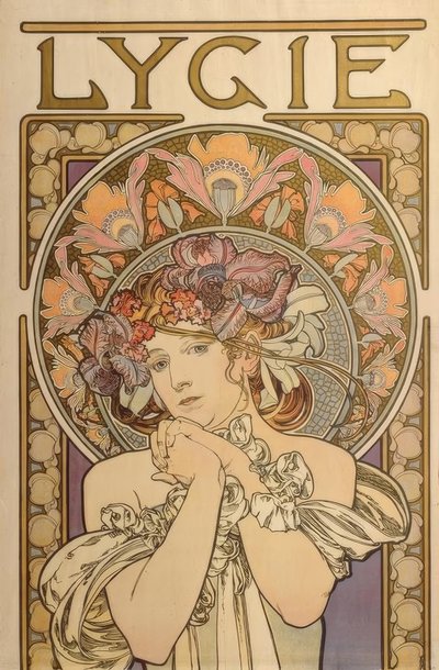 Lygie - Mucha dekoratív alkotásainak reprodukciója alkotó: Alphonse Mucha