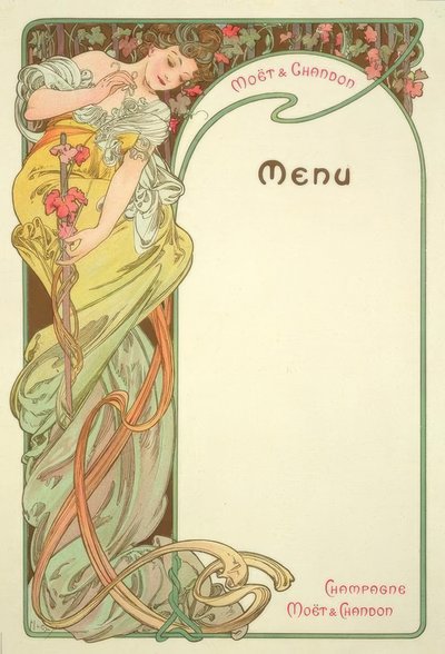 Moët & Chandon / Menü alkotó: Alphonse Mucha