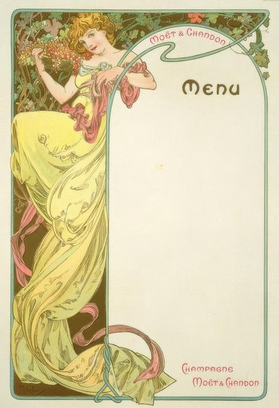 Moët & Chandon / Menü alkotó: Alphonse Mucha
