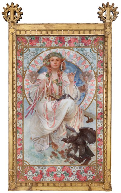 Josephine Crane-Bradley portréja Slavia szerepében alkotó: Alphonse Mucha
