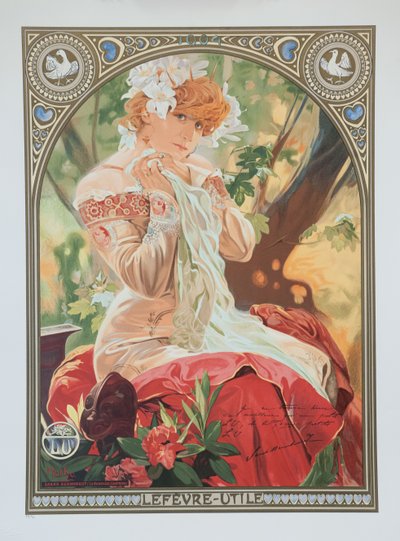 Lefevre-Utile plakátja. Sarah Bernhardt Melissinde szerepében a La Princesse Lointaine-ben. alkotó: Alphonse Mucha