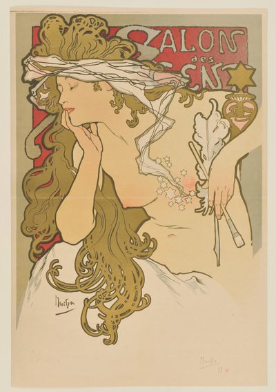 [A Százak Kiállítása. 1896. március–április (nyomdai próbanyomat)] alkotó: Alphonse Mucha