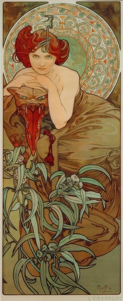 smaragd alkotó: Alphonse Mucha