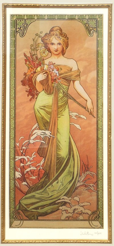 Tavasz a Les Saisons sorozatból alkotó: Alphonse Mucha