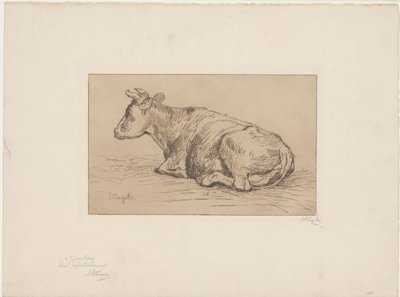 Fekvő tehén alkotó: Alphonse Stengelin (signed by artist)