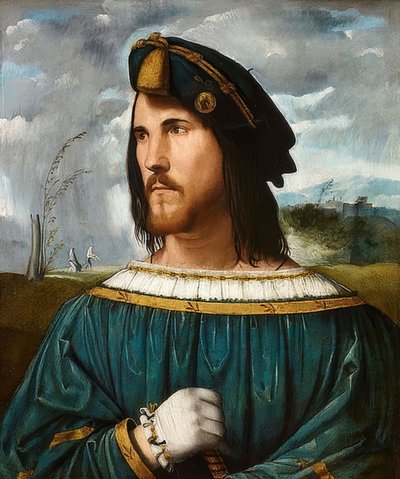 Egy úriember portréja (Cesare Borgia néven ismert). Zw. 1500 és 1524 alkotó: Altobello Melone