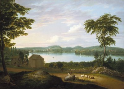 Springfield kilátása a Connecticut folyón, 1819 alkotó: Alvan Fisher