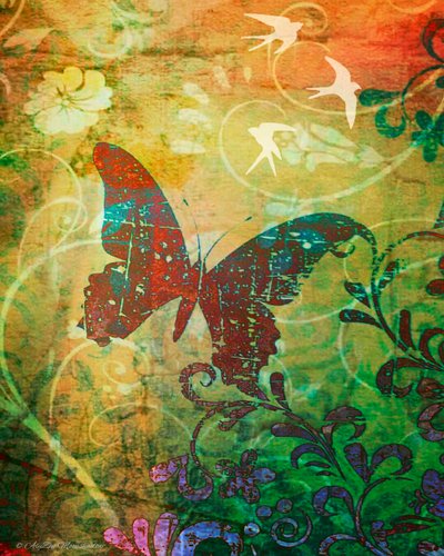 Butterfly Haiku, 2014, (digitális vegyes médiás fonográfia) alkotó: AlyZen Moonshadow