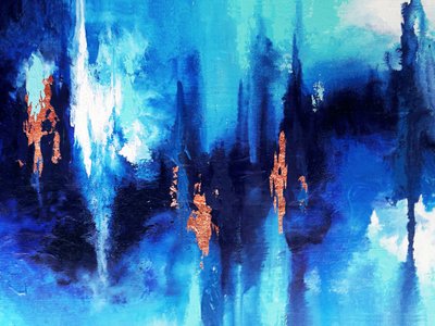 Kék-réz absztrakt áramlás alkotó: Alyson Storms