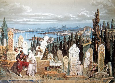 Egy temető Konstantinápolyban alkotó: Amadeo Preziosi