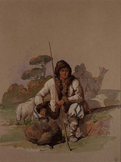 Pásztor, 1855 körül alkotó: Amadeo Preziosi