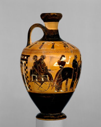 Lekythos, ie 550-530 (terrakotta) alkotó: Amasis Painter