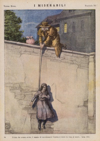 Illusztráció Victor Hugo Les Miserables című művéhez (színes litográfia) alkotó: Ambrogio Lombardi
