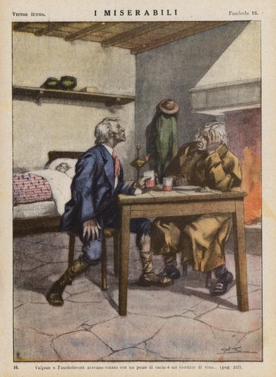 Illusztráció Victor Hugo Les Miserables című művéhez (színes litográfia) alkotó: Ambrogio Lombardi