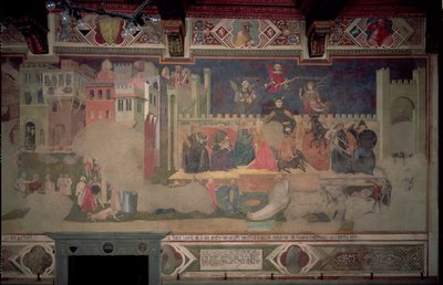 A rossz kormányzás allegóriája, 1388-40 (lásd még: 136325) alkotó: Ambrogio Lorenzetti