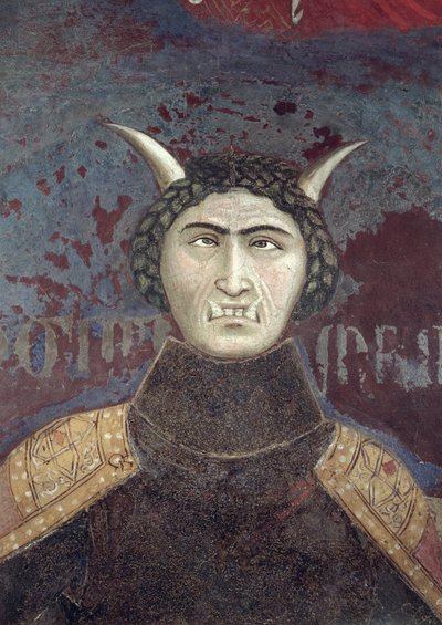 A rossz kormány allegóriája, a Zsarnokság részlete, 1338-40 alkotó: Ambrogio Lorenzetti