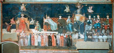 A jó kormány allegóriája, 1338-1340 alkotó: Ambrogio Lorenzetti