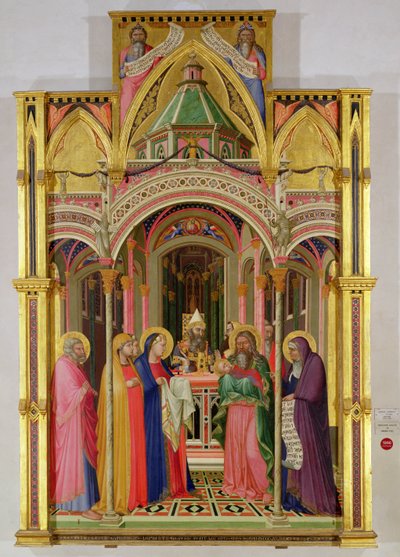 A bemutató a templomban, 1342 (tempera a panelen) alkotó: Ambrogio Lorenzetti