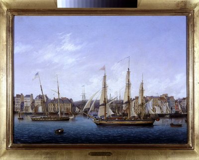Le port du Havre, szerző: Louis Garneray, sd. 1820 körül, Olaj, vászon, H. 0,330; L. 0,460. CCIP Coll. alkotó: Ambroise Louis Garneray