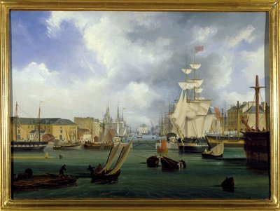 Le Havre kikötője, a Grand Bassin, Louis Garneray, sd. 1820 körül, Olaj, vászon, H. 0,330; L. 0,460. CCIP Coll. alkotó: Ambroise Louis Garneray