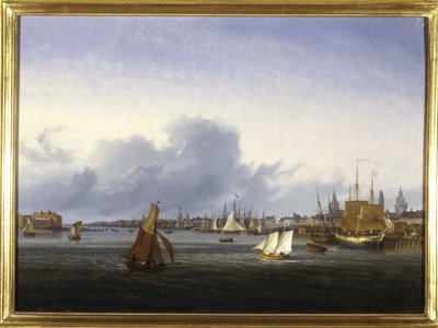 A calais-i kikötő – Louis Garneray, sd. 1820 körül, Olaj, vászon, H. 0,330; L. 0,460. CCIP Coll. alkotó: Ambroise Louis Garneray