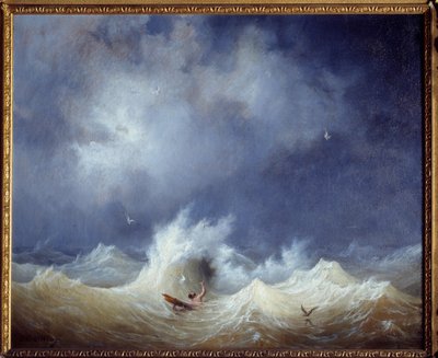 A hajóroncs Ambroise Louis Garneray festménye (1783-1857) 19. századi Brest, Musee des Beaux Arts alkotó: Ambroise Louis Garneray