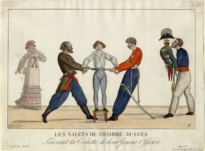 Egy fiatal orosz tiszt vécéje, c. 1815 alkotó: Ambroise Louis Garneray