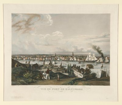 Kilátás Baltimore kikötőjére alkotó: Ambroise Louis Garneray