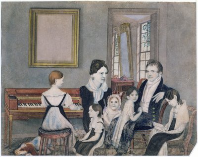 A Schuyler család, 1824 (wc papíron) alkotó: Ambrose Andrews
