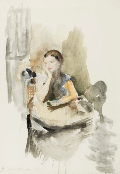 Helen, 1917 (ceruza, ecset és WC papíron) alkotó: Ambrose McEvoy