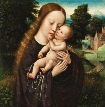 Ambrosius Benson Mária a gyermekkel tájképben alkotó: Ambrosius Benson