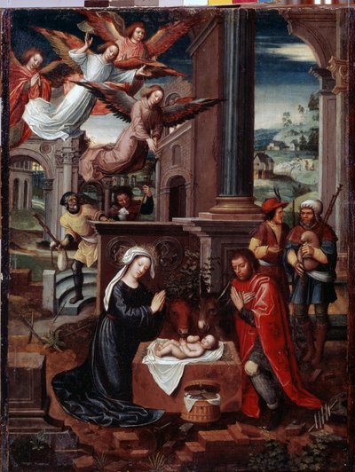 Ambrosius Benson (1495-1550) festménye "A betlehem" 16. századi Ermitázs Múzeum, Szentpétervár alkotó: Ambrosius Benson