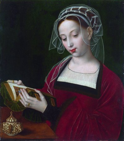 ""Mária Magdolna olvas"" Ambrosius Benson (1495-1550) festménye 1525 körül Londoni Nemzeti Galéria alkotó: Ambrosius Benson