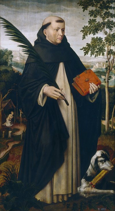 Saint Dominique - Dominique de Guzman (1170-1221) - Saint Dominic - Benson, Ambrosius (1495-1550) - kb 1528 - Olaj, fa - 104x57 - Museo del Prado, Madrid alkotó: Ambrosius Benson