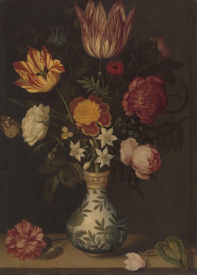 Csendélet virágokkal Wan-li vázában alkotó: Ambrosius Bosschaert