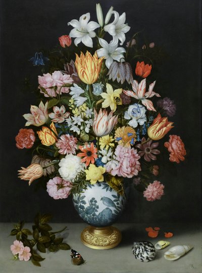 Virágcsendélet egy Wan Li vázában alkotó: Ambrosius the Elder Bosschaert