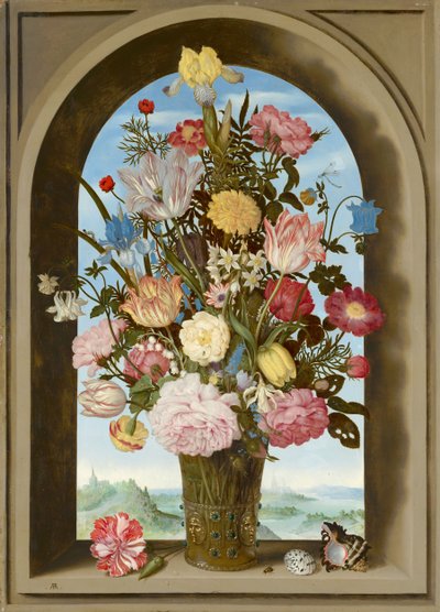 Váza virágokkal az ablakban, 1618 körül alkotó: Ambrosius the Elder Bosschaert