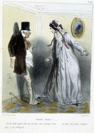 Crrré chien! - Cham "" Madeleines "-jében, 1870-1880 alkotó: Amédée de Noé