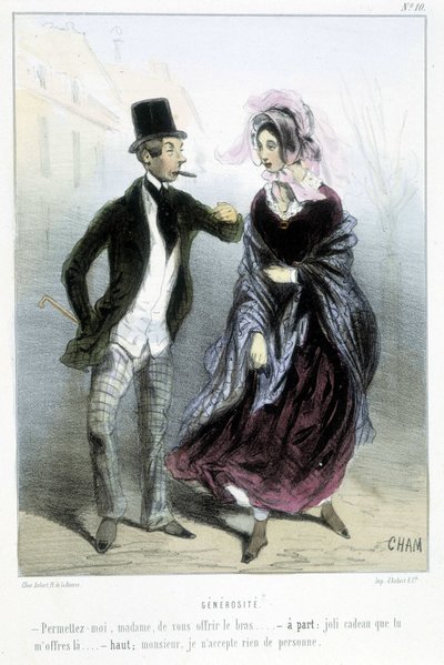 Nagylelkűség – Cham „” Madeleines”-ében, 1870-1880 alkotó: Amédée de Noé