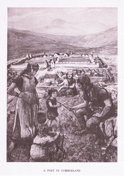 Egy erőd Cumberlandben, illusztráció a Római katonából, 1928 alkotó: Amedee Forestier