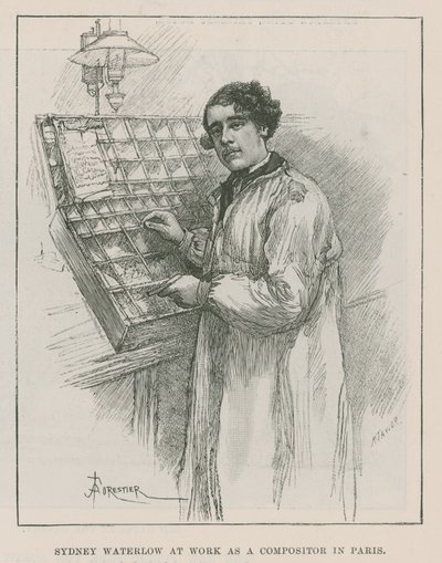 Sir Sydney Waterlow, zeneszerzőként dolgozik Párizsban. alkotó: Amedee Forestier